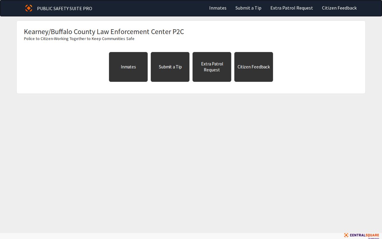 Buffalo County warrant lookup through the Kearney Police to Citizen portal